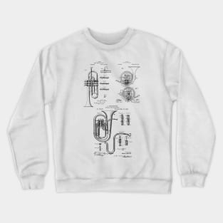 Classical Musician Brass Instruments Patents Crewneck Sweatshirt